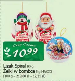 Cezar Delikatesy Lizak spiral / żelki w bombce maxco oferta