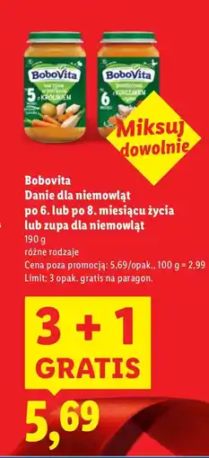 Lidl Danie dla niemowląt po 6. miesiącu życia Bobovita oferta