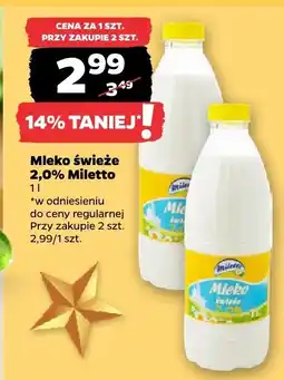 Netto Mleko świeże 2-3% Miletto oferta