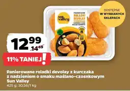 Netto Panierowane roladki devolaj z kurczaka z nadzieniem o smaku maślano-czosnkowym Sun Valley oferta