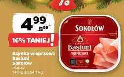 Netto Szynka wieprzowa Basiuni Sokołów Sokołów Basiuni oferta