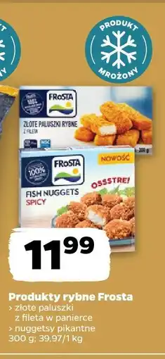 Netto Produkty rybne Frosta złote paluszki z fileta w panierce nuggetsy pikantne oferta