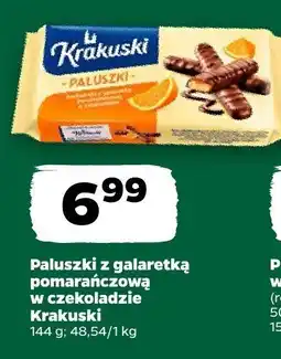 Netto Paluszki z galaretką pomarańczową w czekoladzie Krakuski oferta