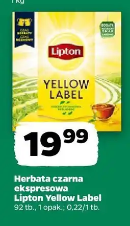 Netto Herbata czarna ekspresowa Lipton Yellow Label oferta
