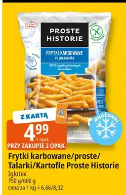 E.Leclerc Frytki karbowane/proste/Talarki/Kartoffe Proste Historie Iglotex oferta