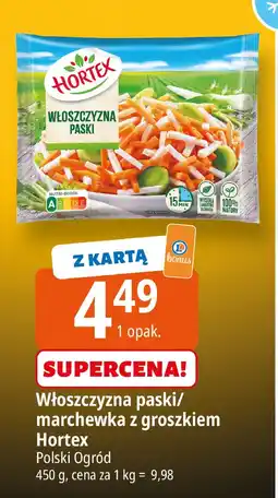 E.Leclerc Włoszczyzna paski/marchewka z groszkiem Hortex oferta