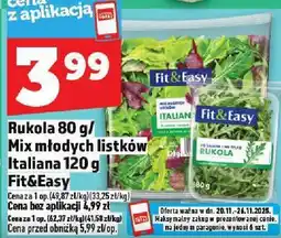 Topaz Rukola 80 g / Mix młodych listków Italiana 120 g Fit&Easy oferta