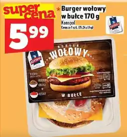 Topaz Burger wołowy w bułce 170 g Konspol oferta
