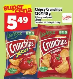 Topaz Chipsy Crunchips 130/140 g, wybrane asortymenty Lorenz oferta