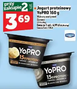 Topaz Jogurt proteinowy YoPRO 160 g, wybrane asortymenty Danone oferta