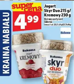 Topaz Jogurt Skyr Duo 215 g / Kremowy 230 g, wybrane asortymenty Bakoma oferta