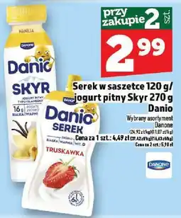 Topaz Serek w saszetce 120 g / jogurt pitny Skyr 270 g Danio, wybrane asortymenty oferta