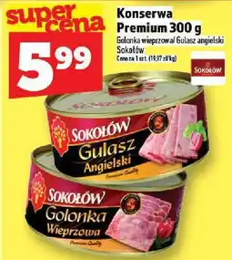 Topaz Konserwa Premium Sokołów 300 g Gulasz angielski / Gołonka Wieprzowa oferta