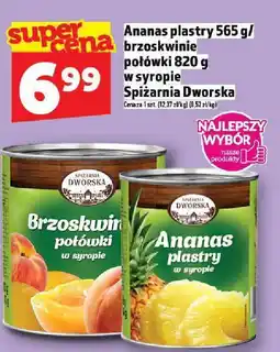 Topaz Ananas plastry/brzoskwinie połówki Spiżarnia Dworska 565g/820g w syropie oferta