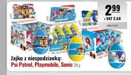 Eurocash Jajko z niespodzianką: Psi Patrol, Playmobile, Sonic oferta