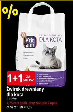 E.Leclerc Żwirek drewniany dla kotów Wiodąca Marka P'tit Ami oferta