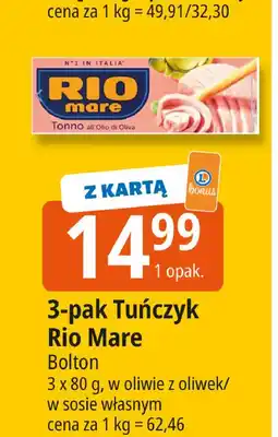 E.Leclerc Tuńczyk w sosie własnym Rio Mare oferta