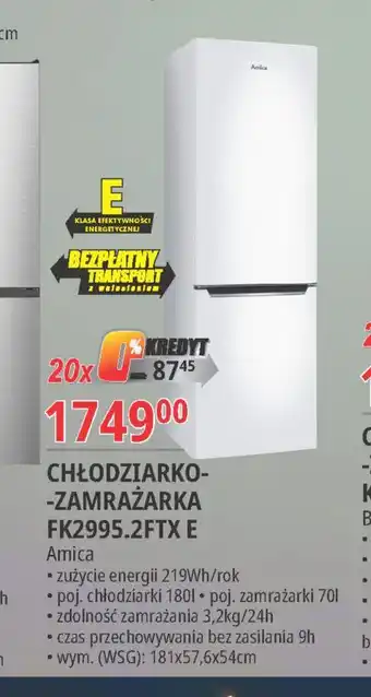 Chłodziarko-zamrażalka fk 2995.2ftx Amica