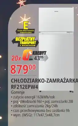 E.Leclerc Chłodziarko-zamrażarka rf212epw4 Gorenje oferta