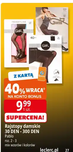 E.Leclerc Rajstopy trendyline 50 den Gatta oferta