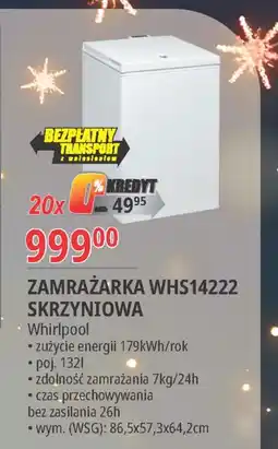 E.Leclerc Zamrażarka skrzyniowa whs14222 Whirlpool oferta