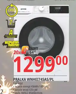 E.Leclerc Pralka wnhei74sas/pl Gorenje oferta
