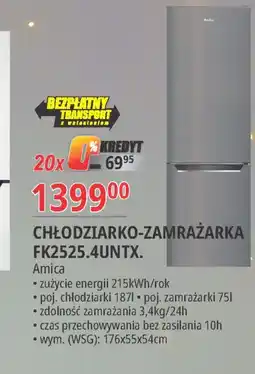 E.Leclerc Chłodziarko-zamrażarka fk2525.4untx Amica oferta
