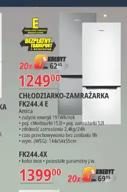 E.Leclerc Chłodziarka-zamrażarka fk 244.4x Amica oferta