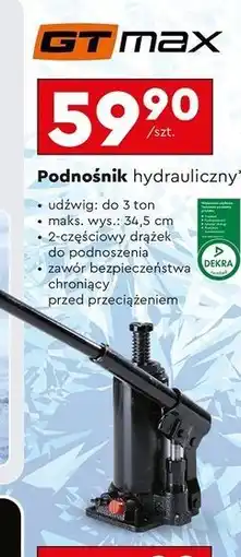 Biedronka Podnośnik hydrauliczny 3t Gt Max oferta