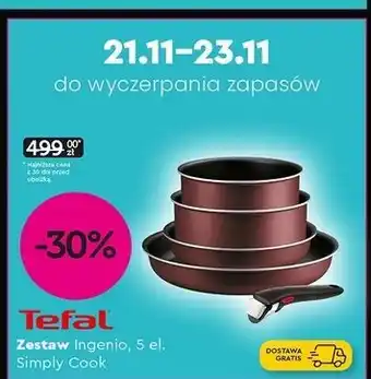 Biedronka Komplet garnków ingenio Tefal oferta