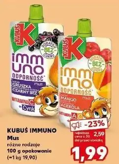 Kaufland Mus mango-acerola Kubuś Immuno Odporność oferta