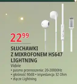 E.Leclerc Słuchawki z mikrofonem hs647 białe Vidvie oferta
