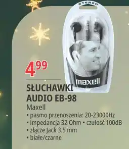 E.Leclerc Słuchawki douszne eb-98 white Maxell oferta