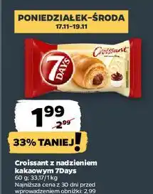 Netto Croissant z nadzieniem o smaku kakaowym 7 Days oferta