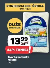 Netto Twaróg naturalny półtłusty Miletto oferta
