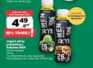 Netto Jogurt ciastko z czekoladą Bakoma Men Skyr Protein oferta