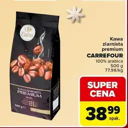 Carrefour Market Kawa ziarnista premium CARREFOUR 100% arabica oferta
