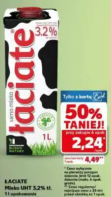 Kaufland ŁACIATE Mleko UHT 3,2% tł oferta
