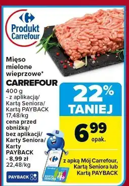 Carrefour Market Mięso mielone wieprzowe Carrefour oferta