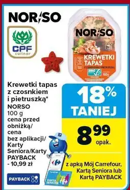 Carrefour Market Krewetki tapas z czosnkiem i pietruszką Norso oferta