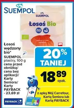 Carrefour Market Łosoś wędzony bio Suempol oferta