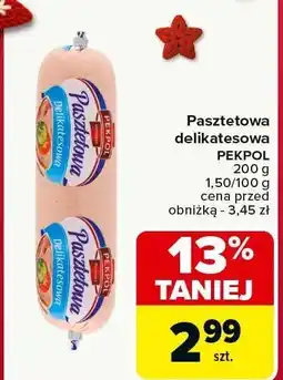 Carrefour Market Pasztetowa delikatesowa PEKPOL oferta