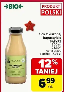 Carrefour Market Sok z kiszonej kapusty bio SATYRZ oferta