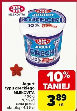Carrefour Market Jogurt typu greckiego MLEKOVITA oferta