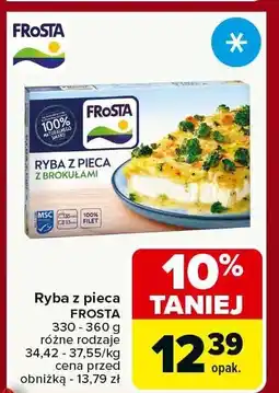 Carrefour Market Ryba z pieca FROSTA różne rodzaje 330-360g oferta