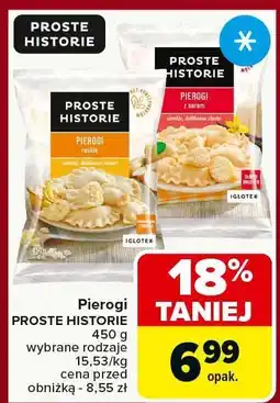Carrefour Market Pierogi PROSTE HISTORIE różne rodzaje 450g oferta