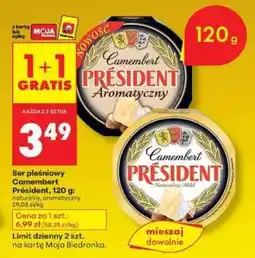 Biedronka Ser pleśniowy Camembert President, 120 g oferta