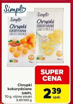 Carrefour Market Chrupki kukurydziane SIMPL różne smaki oferta