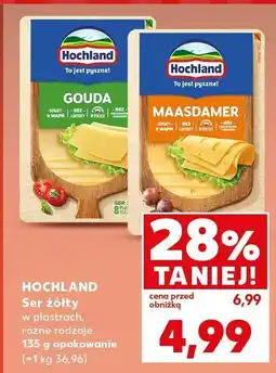 Kaufland Ser żółty Gouda w plastrach 135 g Hochland oferta