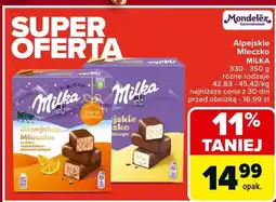 Carrefour Market Alpejskie Mleczko MILKA różne rodzaje Mondelez oferta